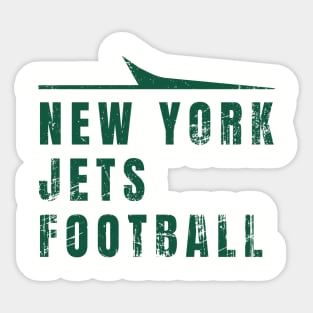 New York Jets Football Distressed Green Text Sticker